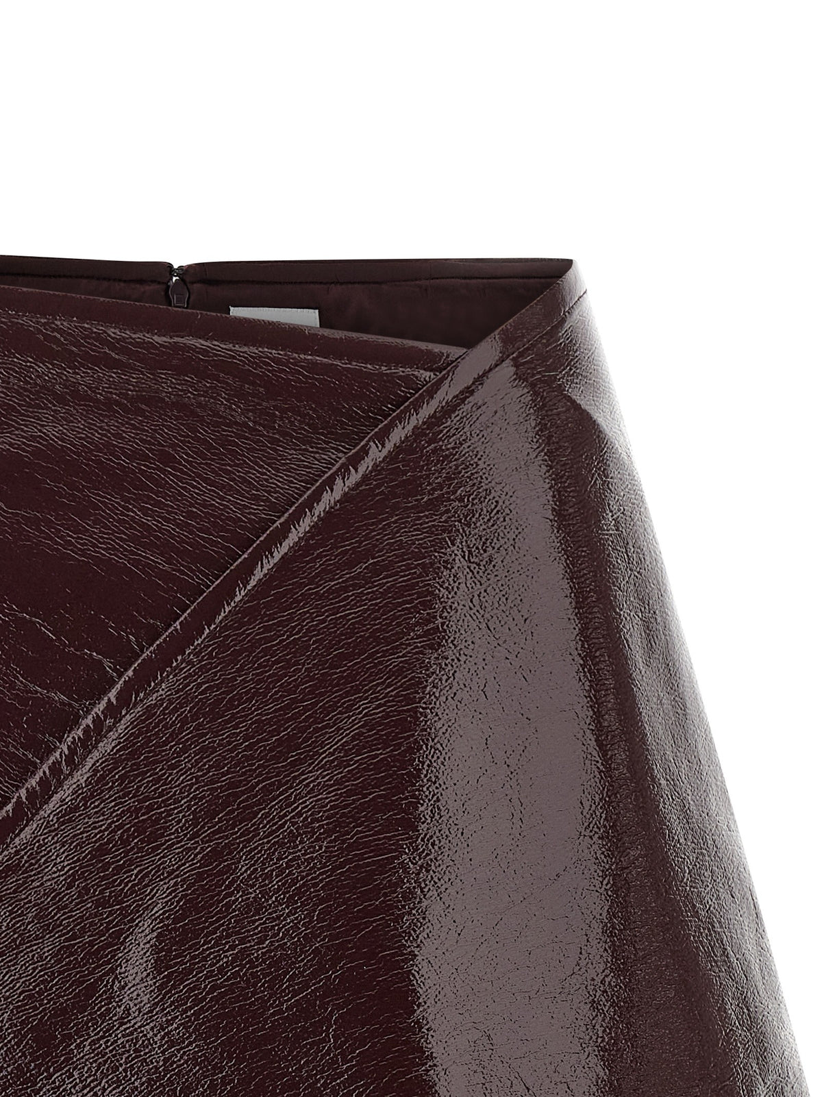'Fold Vinyl Mini' skirt