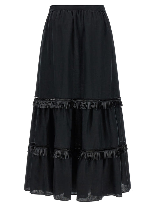 Fringed skirt