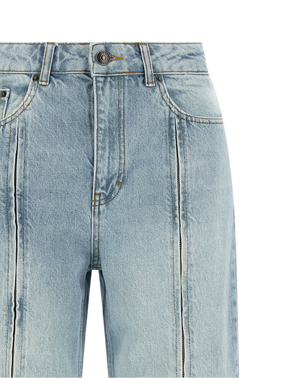 Front zip jeans