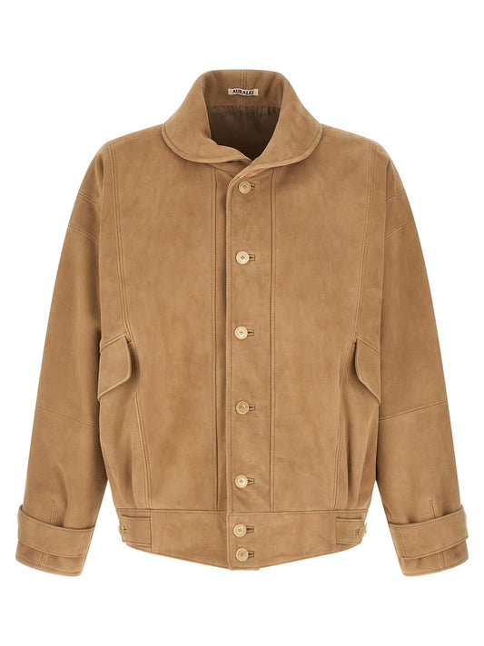 Full grain leather blouson