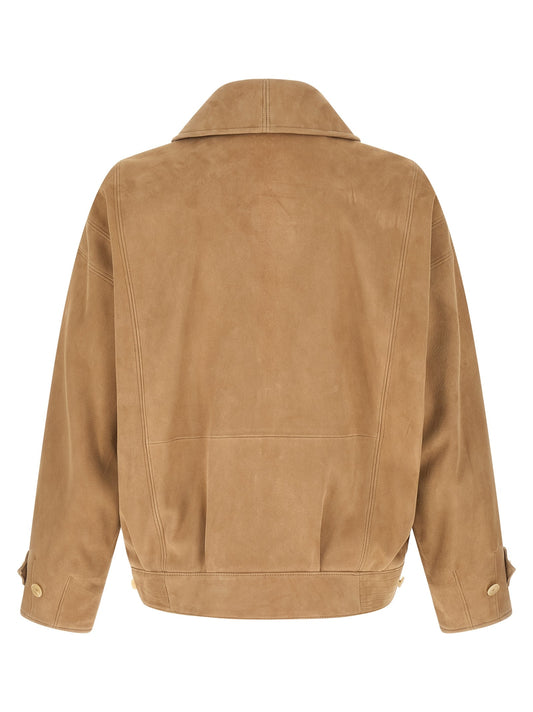 Full grain leather blouson