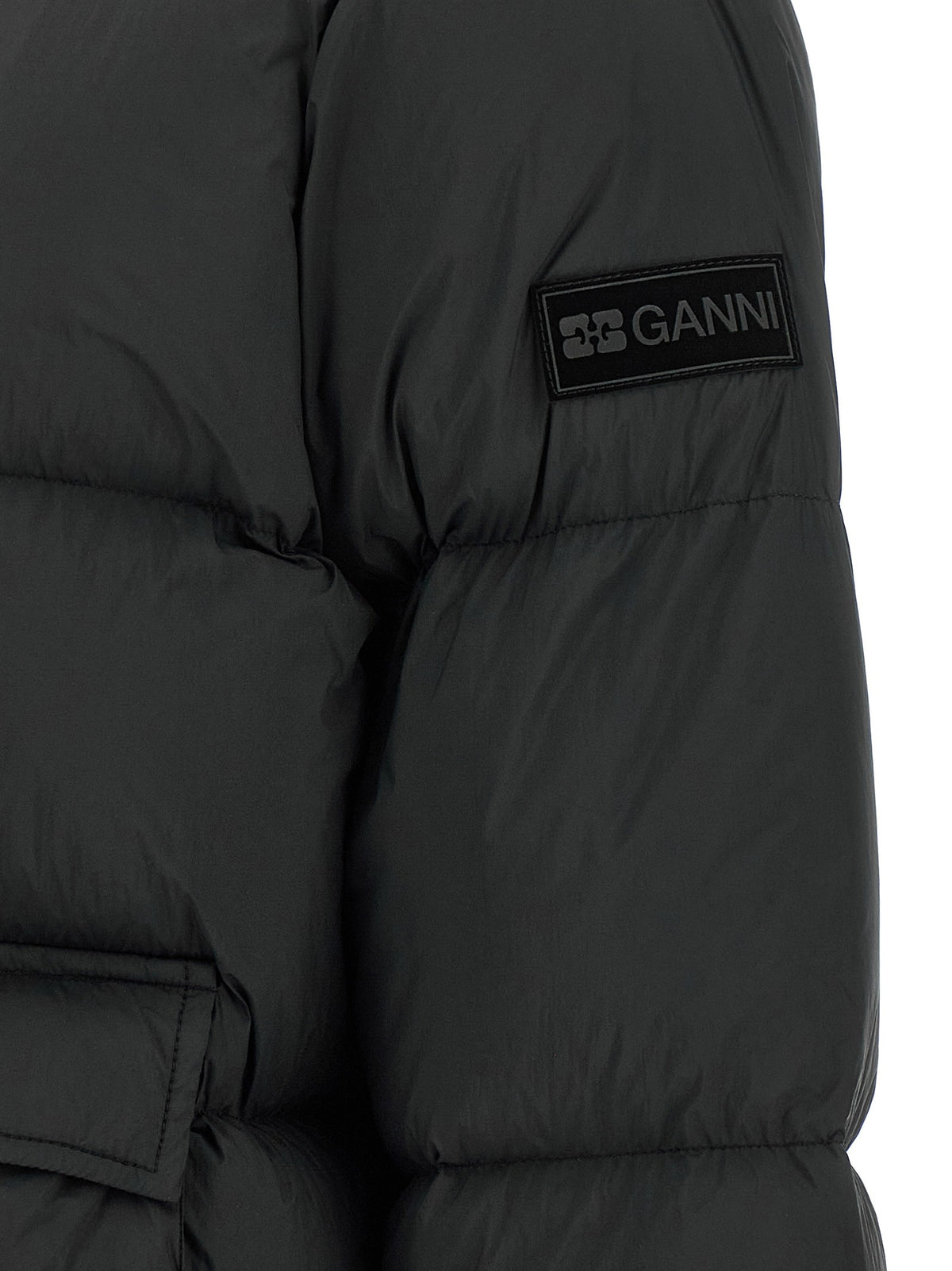 Future Nylon black down jacket