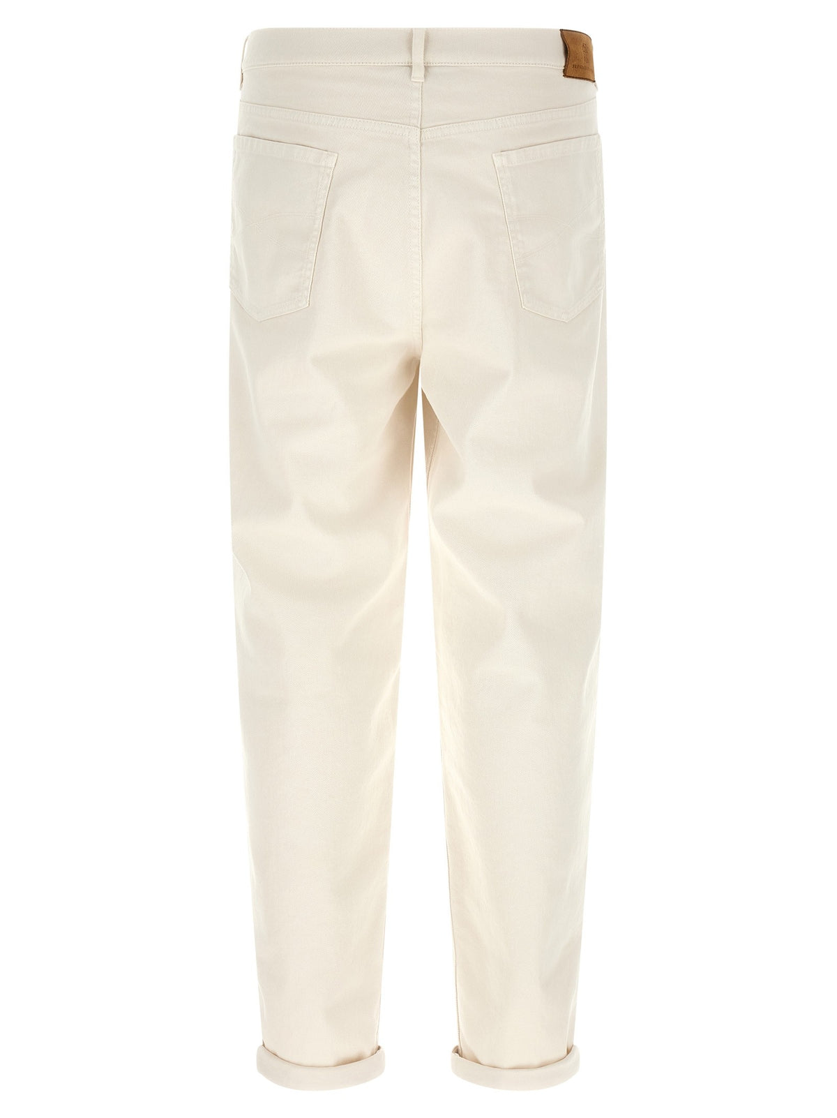 Garment-dyed denim jeans