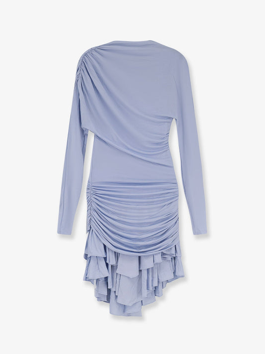 Gathered jersey mini dress