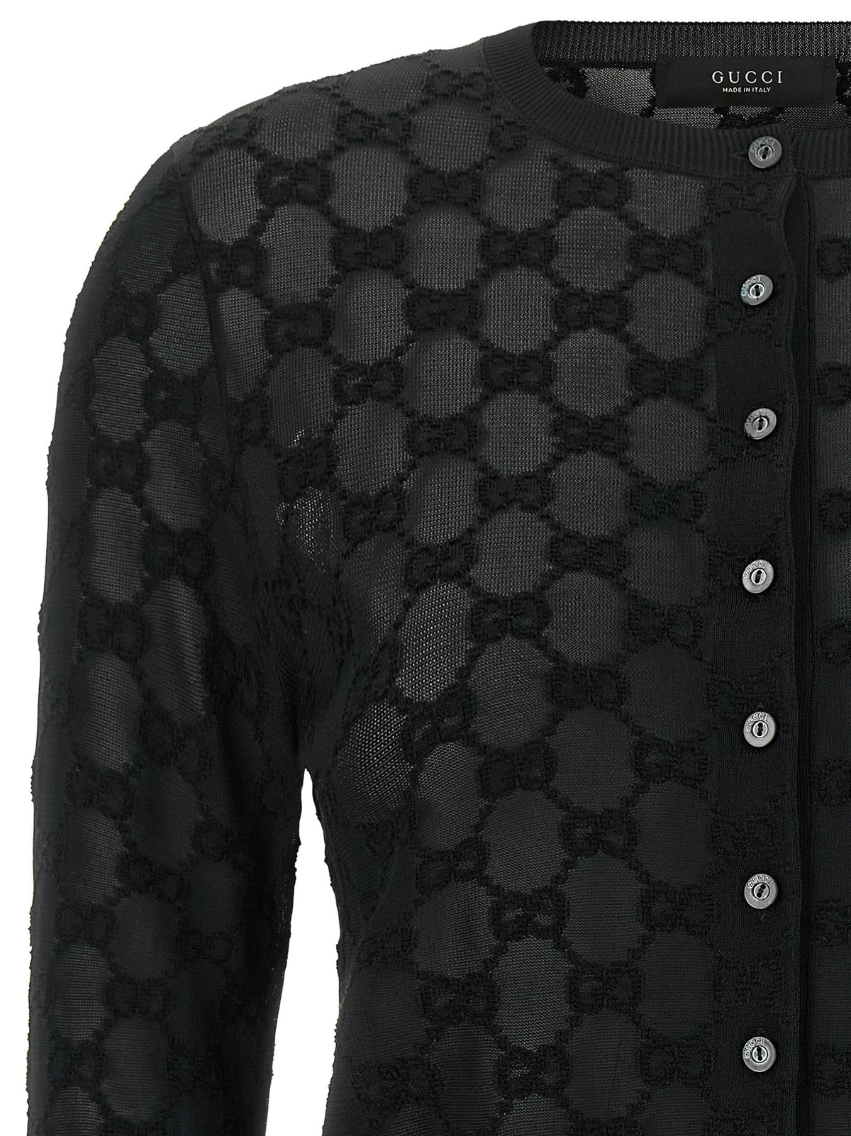 GG embroidery cardigan