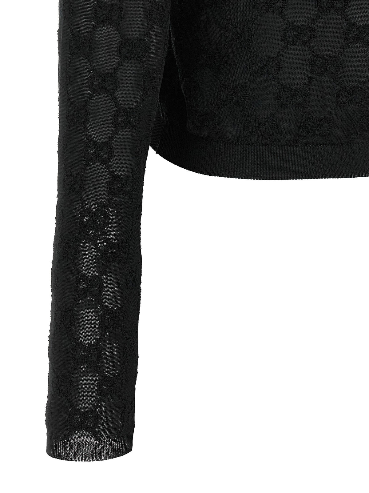 GG embroidery cardigan