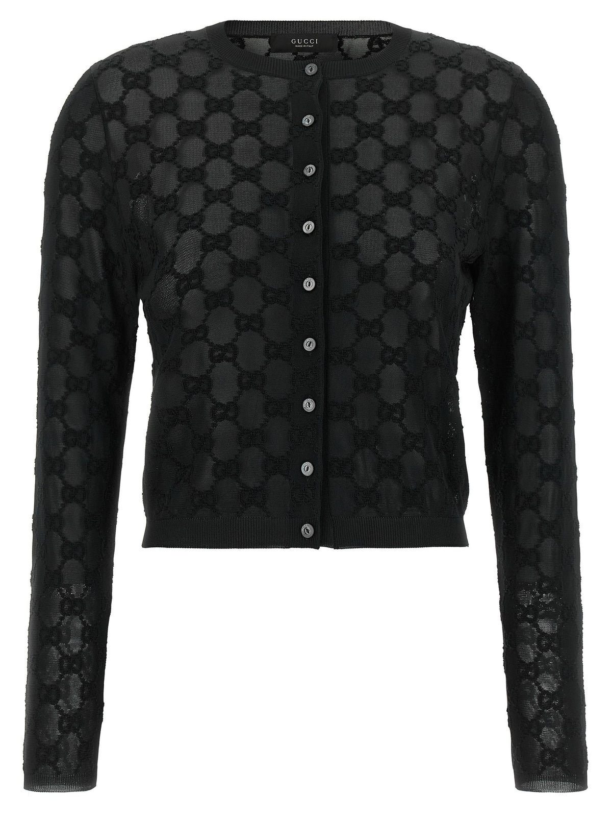 GG embroidery cardigan