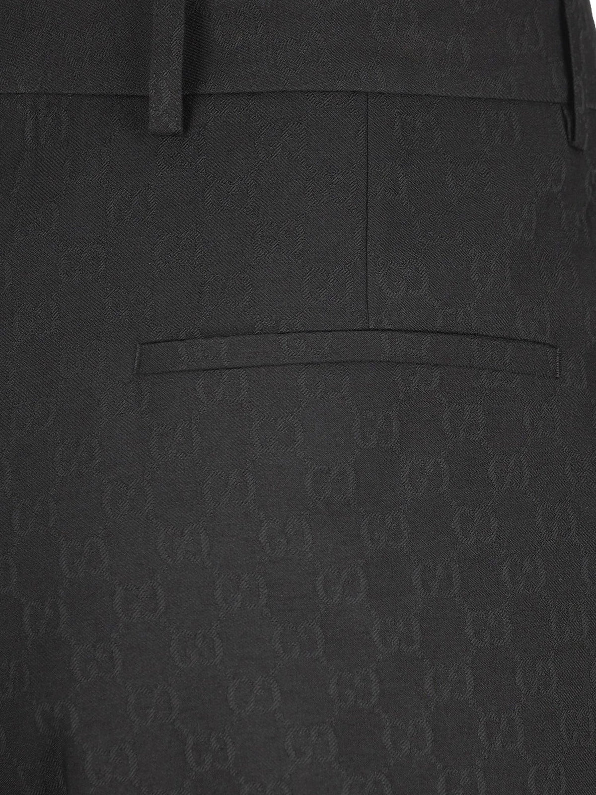 GG wool blend trousers