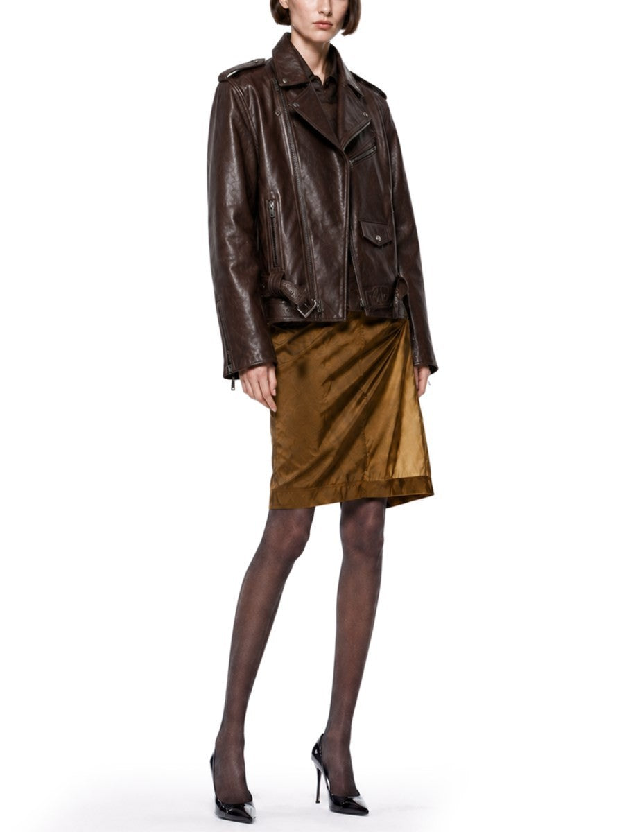 GIACCA BIKER IN PELLE LISCIA