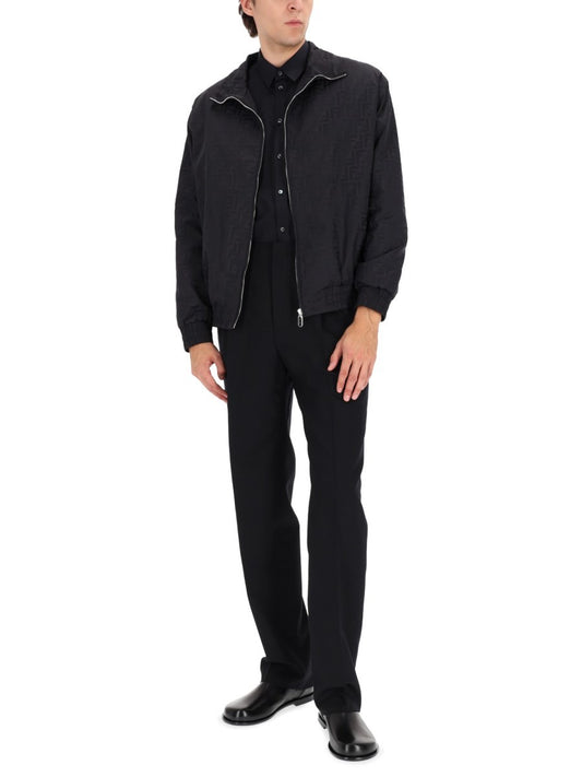 GIACCA BOMBER CON TRAMA "FF"