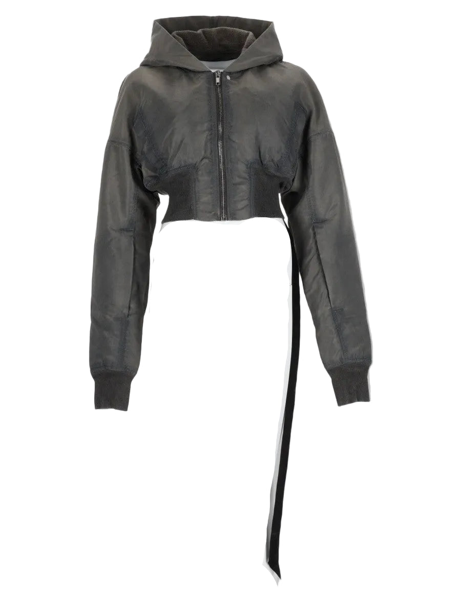 Giacca Cropped con Cappuccio