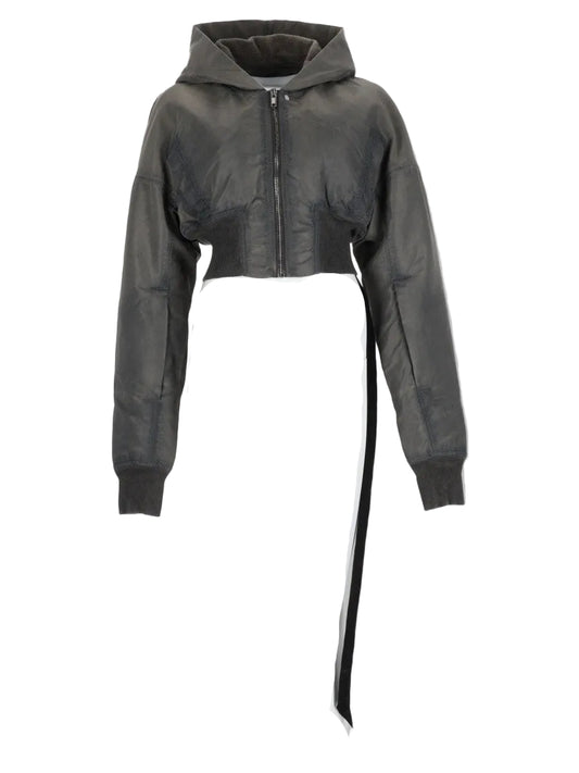 Giacca Cropped con Cappuccio