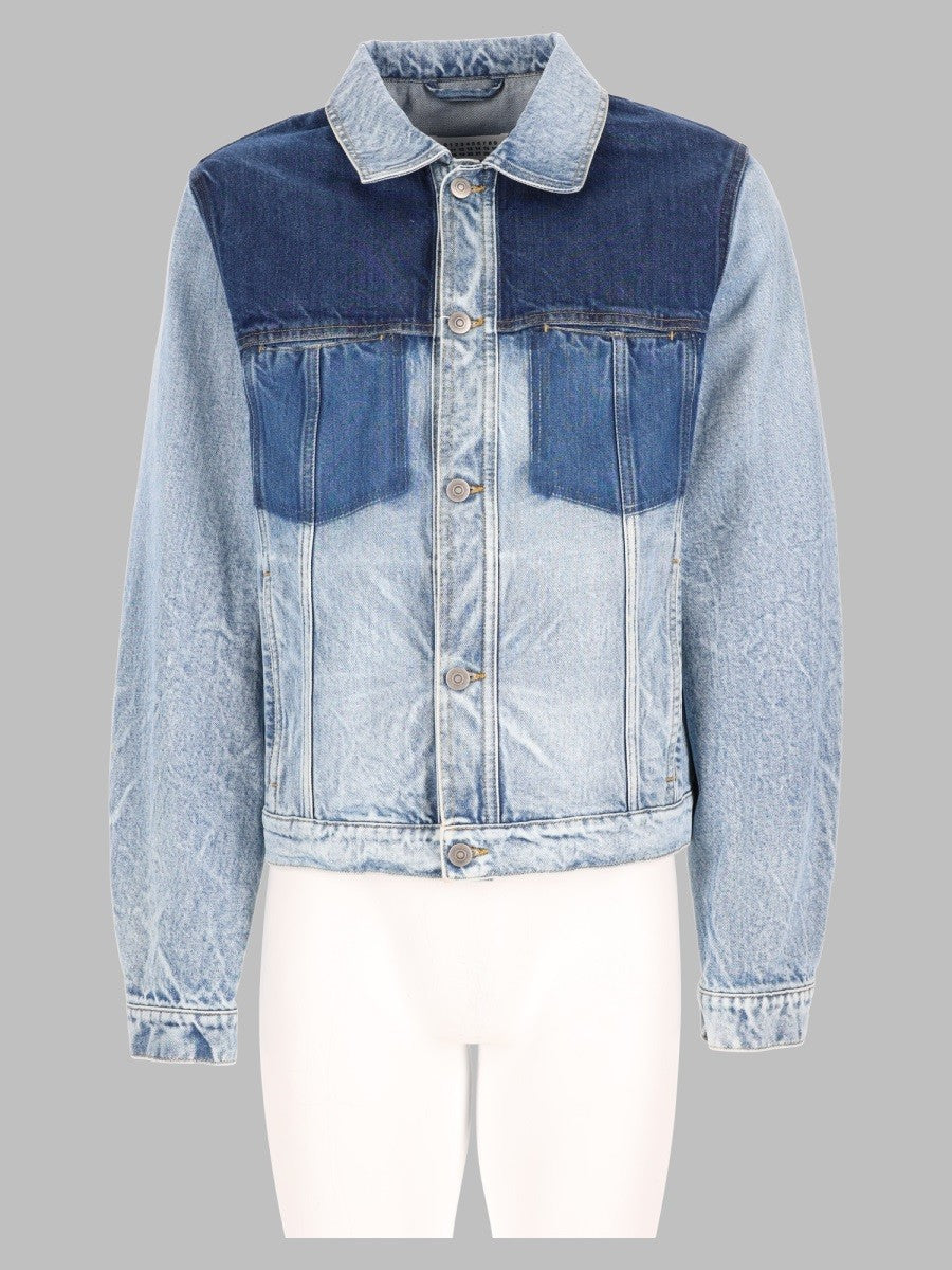 Giacca In Denim Effeto Patchwork