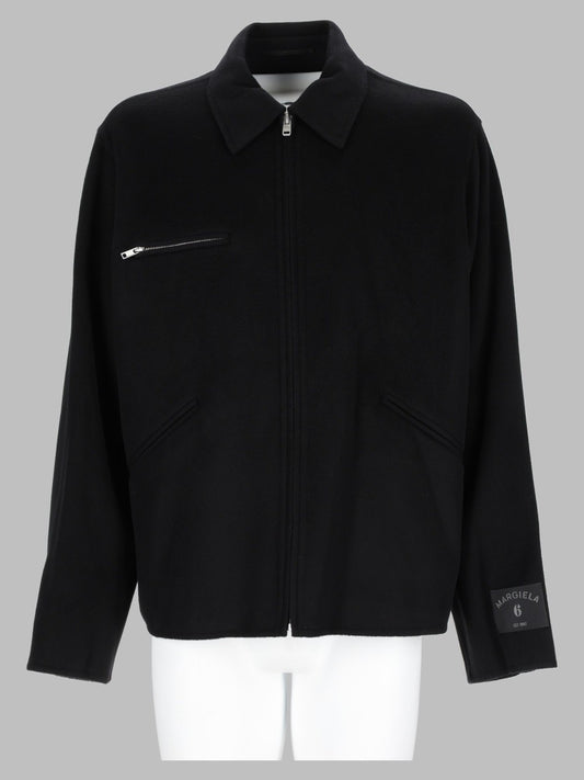 Giacca In Lana Double-Face Con Zip