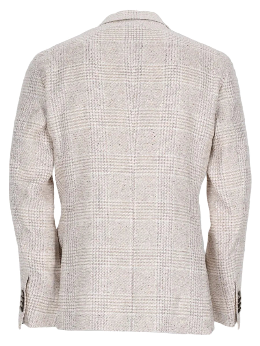 Giacca Monopetto In Lino E Cotone