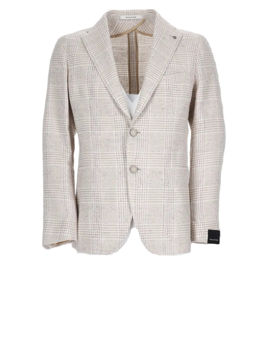 Giacca Monopetto In Lino E Cotone