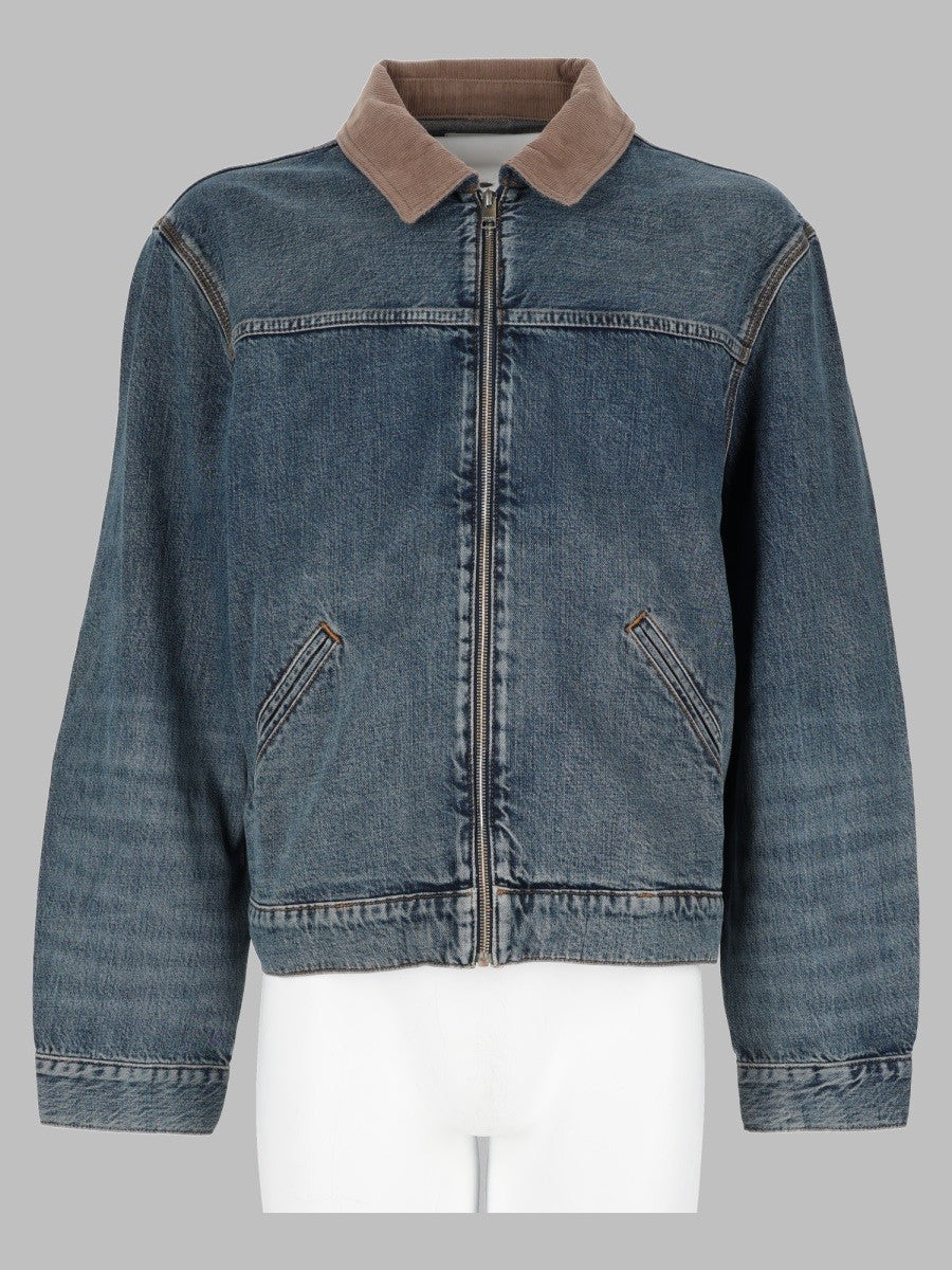 Giacca Trucker in Denim con Zip