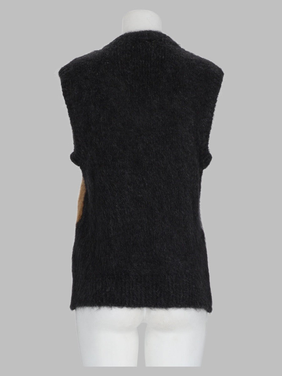 Gilet a Quadri in Alpaca