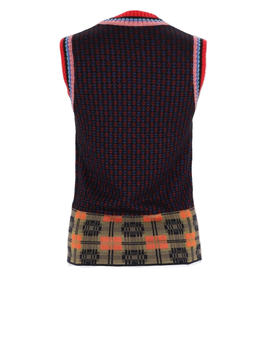 Gilet con Motivo Geometrico
