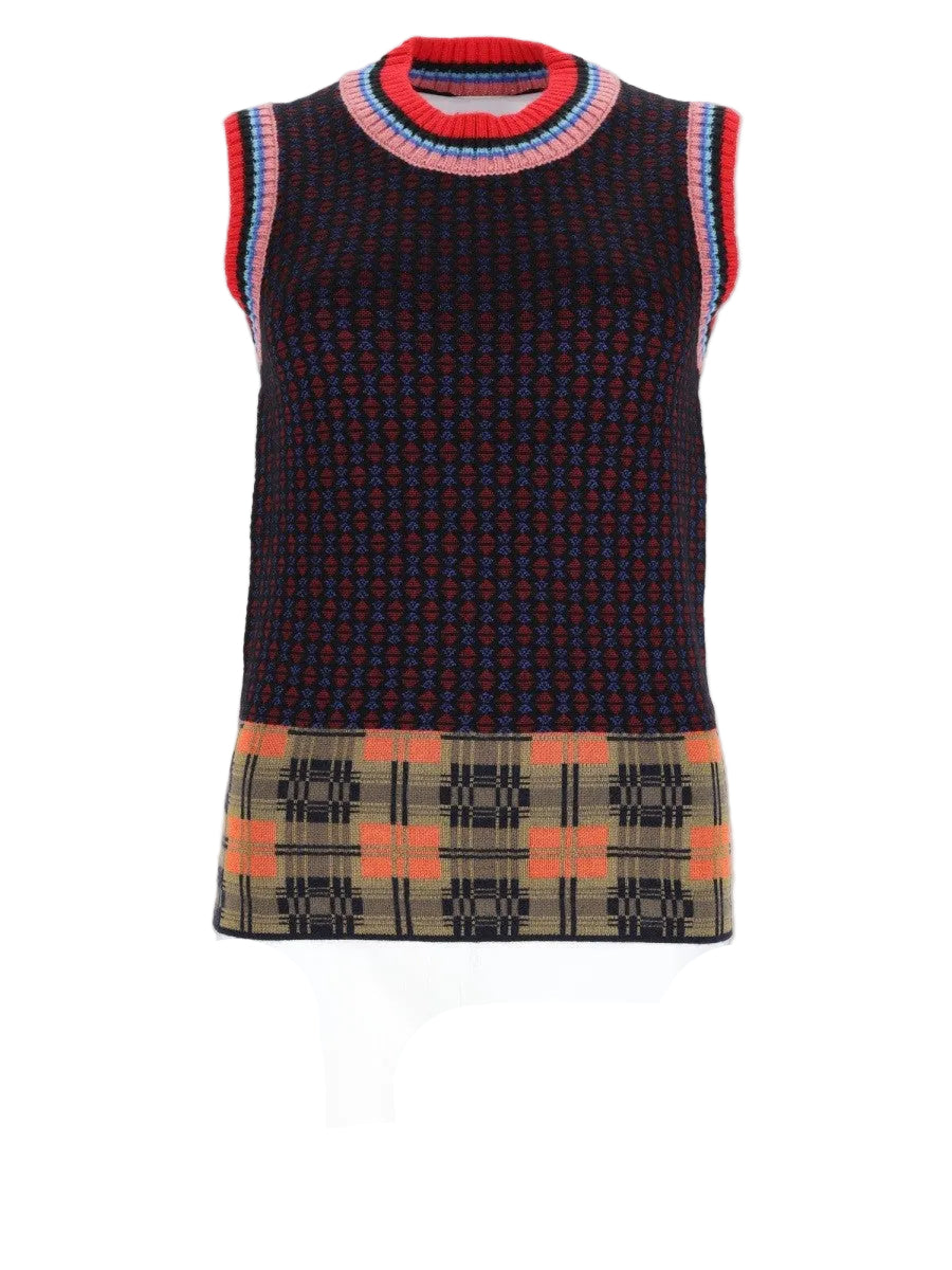 Gilet con Motivo Geometrico
