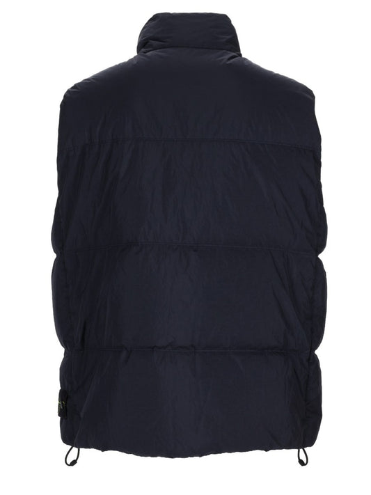 GILET IMBOTTITO IN PIUMA RESISTENTE AL VENTO CON ANTIGOCCIA
