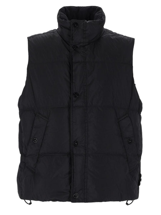 GILET IMBOTTITO IN PIUMA RESISTENTE AL VENTO CON ANTIGOCCIA