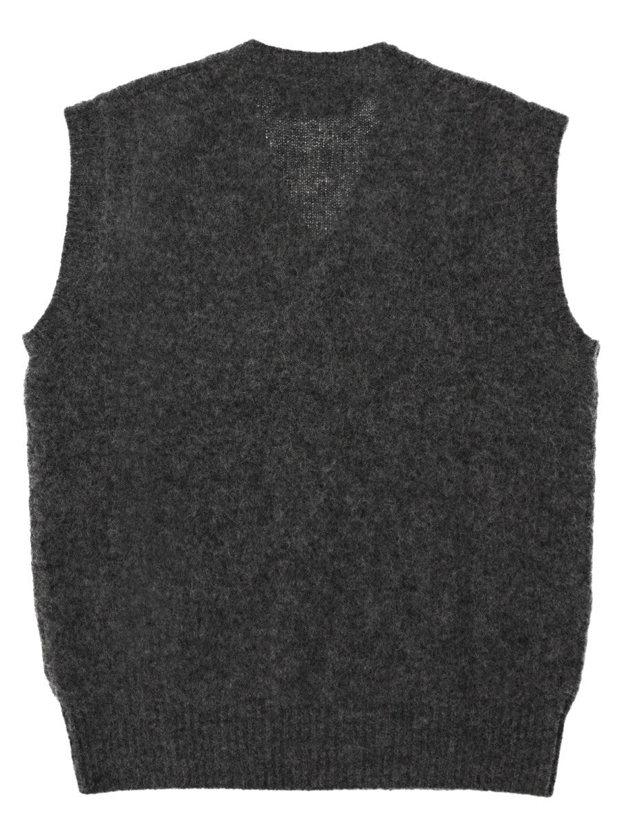 Gilet In Alpaca Con Logo