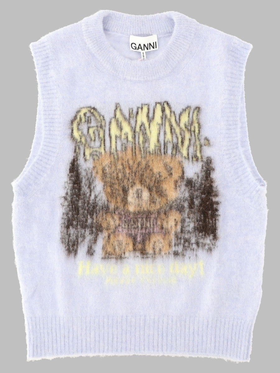 Gilet In Alpaca "Teddy Forest"
