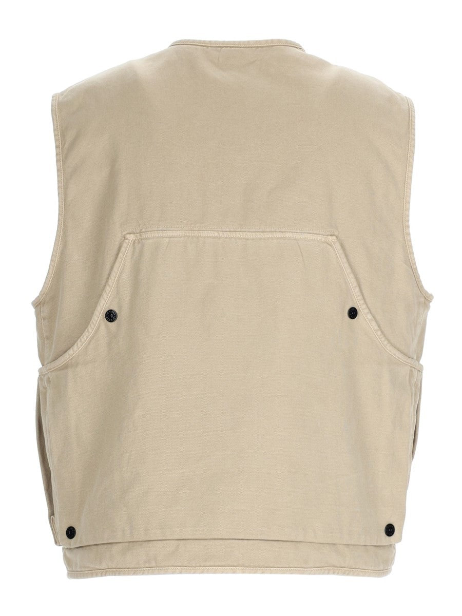 GILET OVERSIZE CON PATCH LOGO
