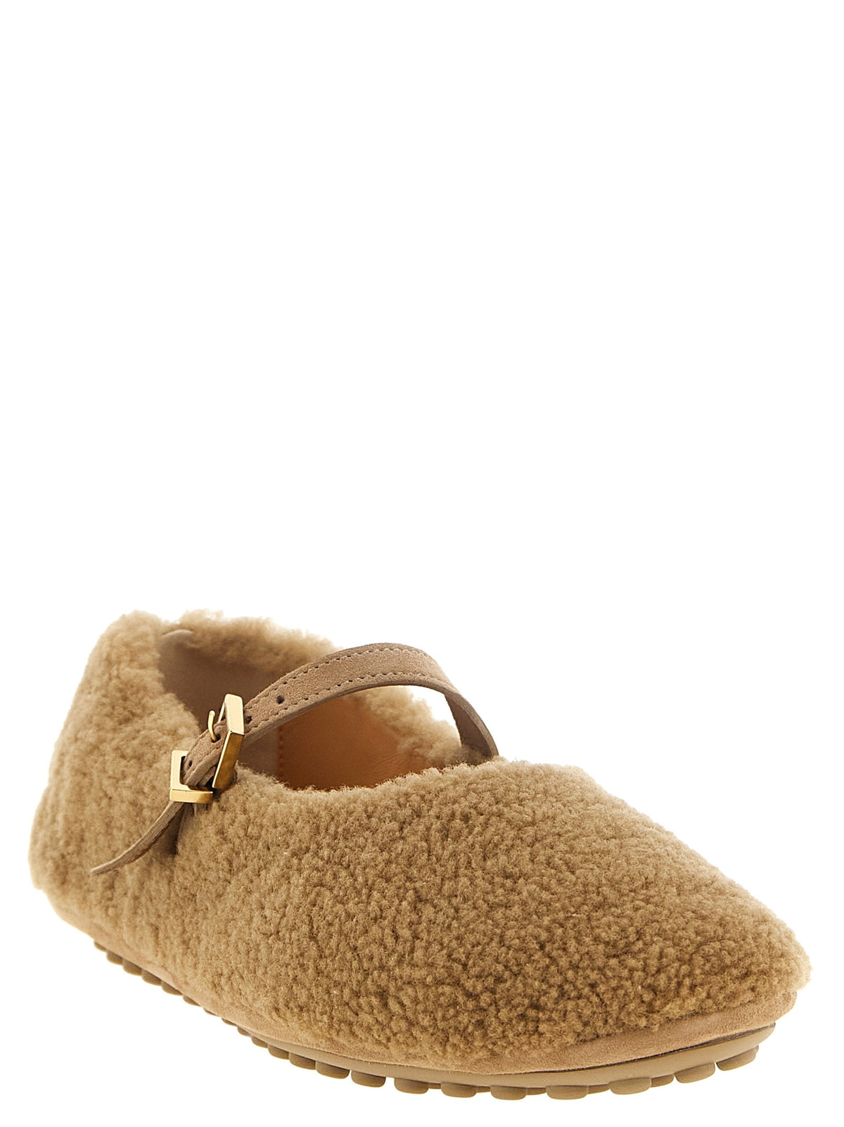 'Gommine' sheepskin ballet flats