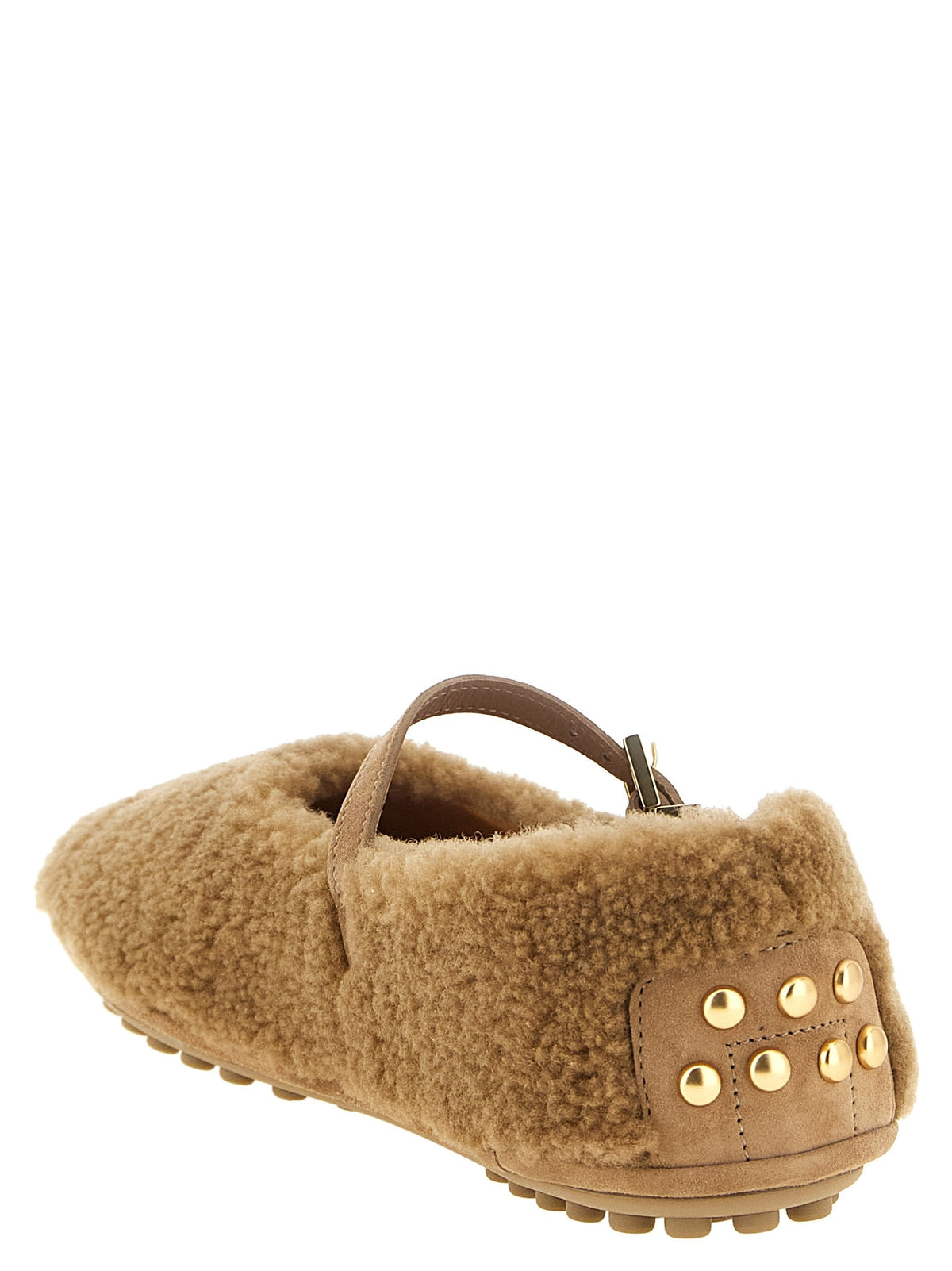 'Gommine' sheepskin ballet flats