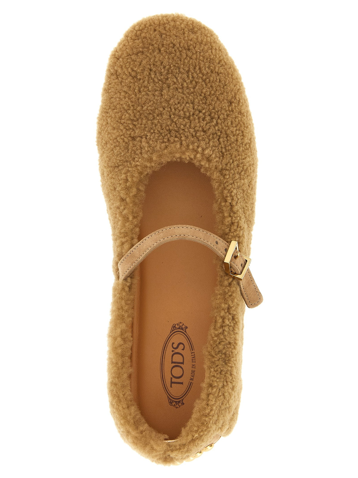 'Gommine' sheepskin ballet flats