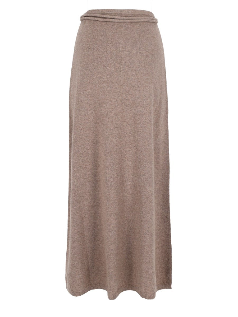 Gonna Lunga "Oggi" In Filato Di Cashmere