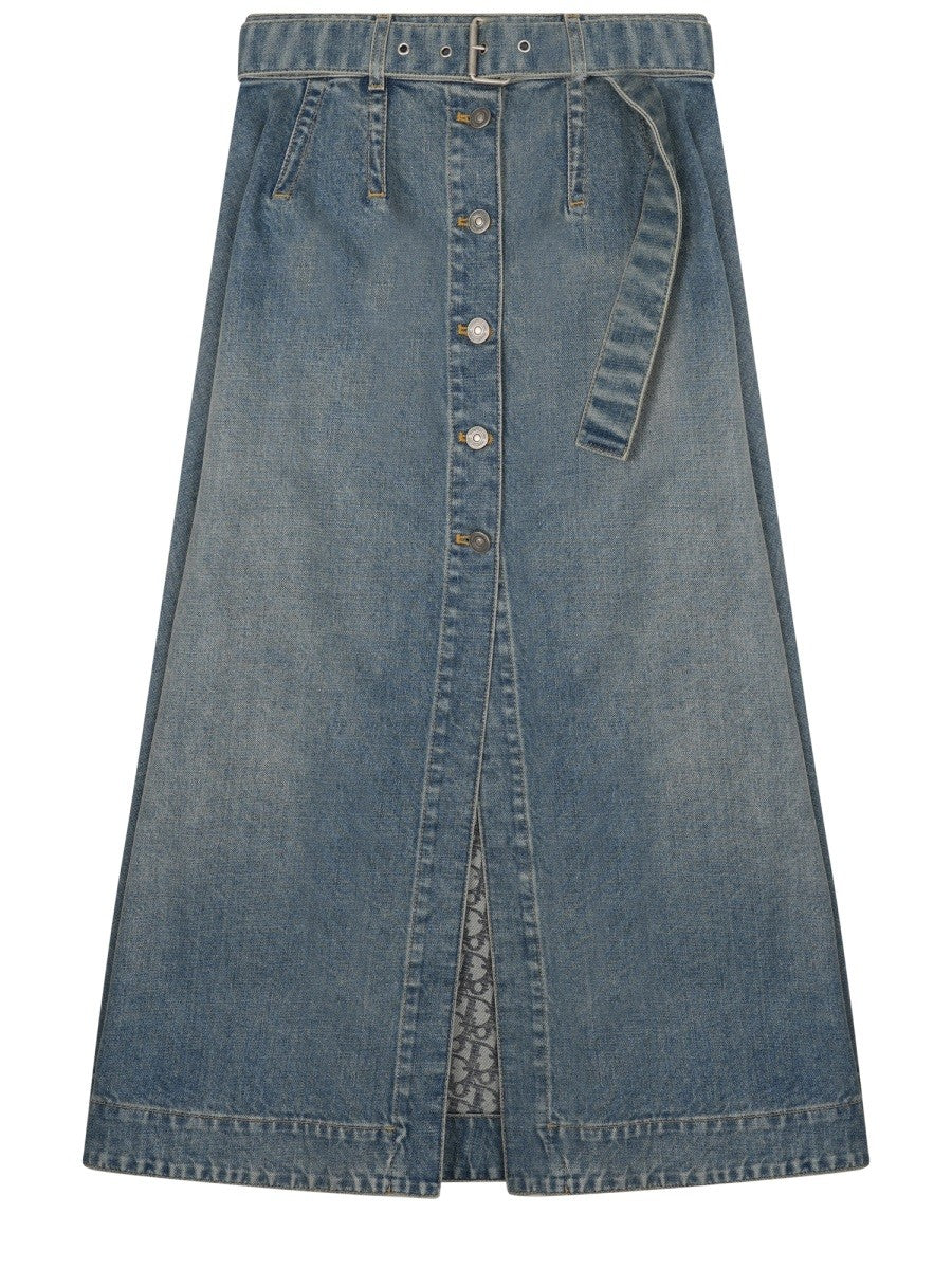 GONNA MIDI IN DENIM
