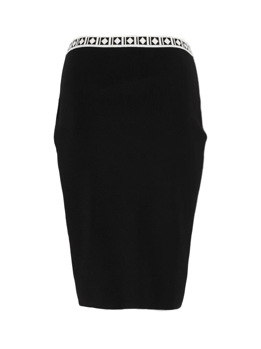 Gonna Midi Jacquard con Logo