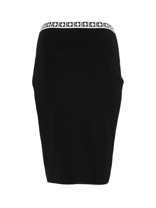 Gonna Midi Jacquard con Logo