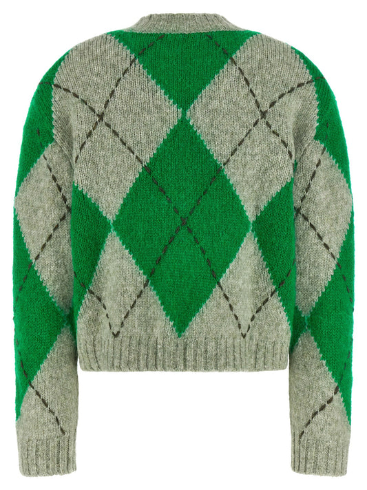 Green 'Big Argyle' sweater