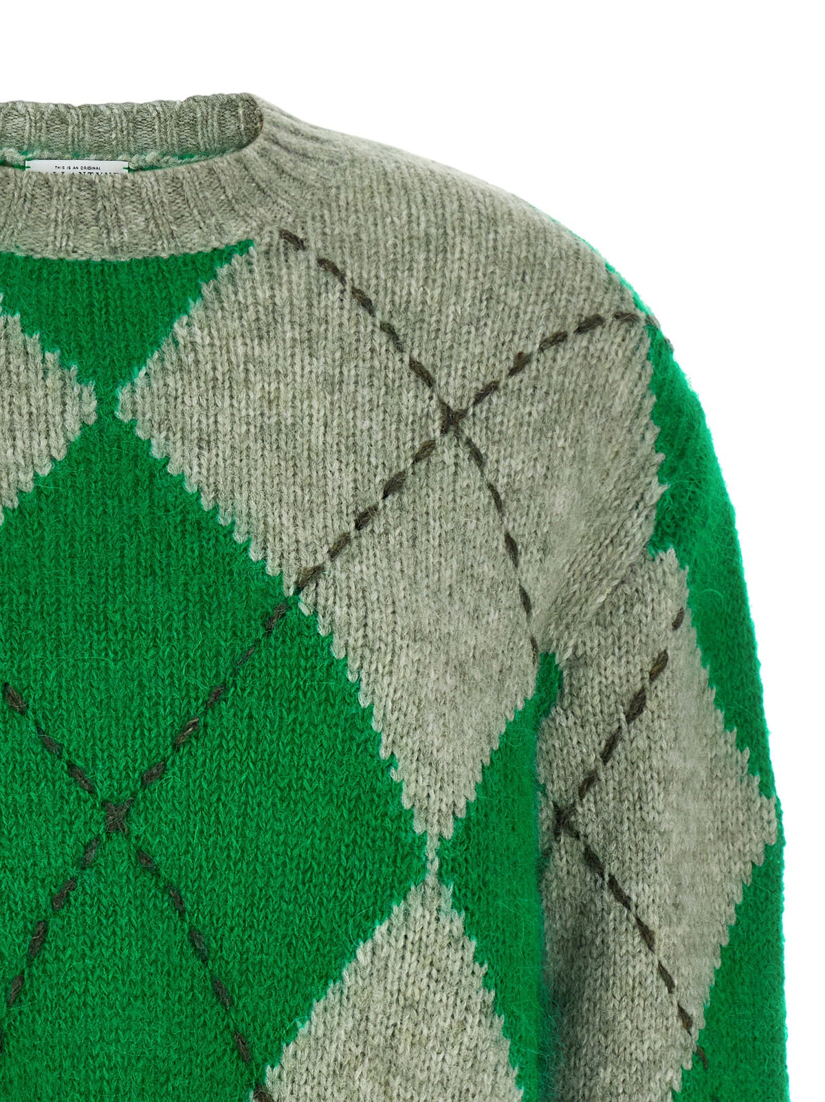 Green 'Big Argyle' sweater