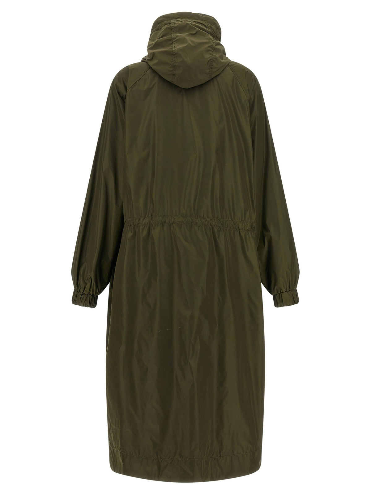 Green nylon windbreaker