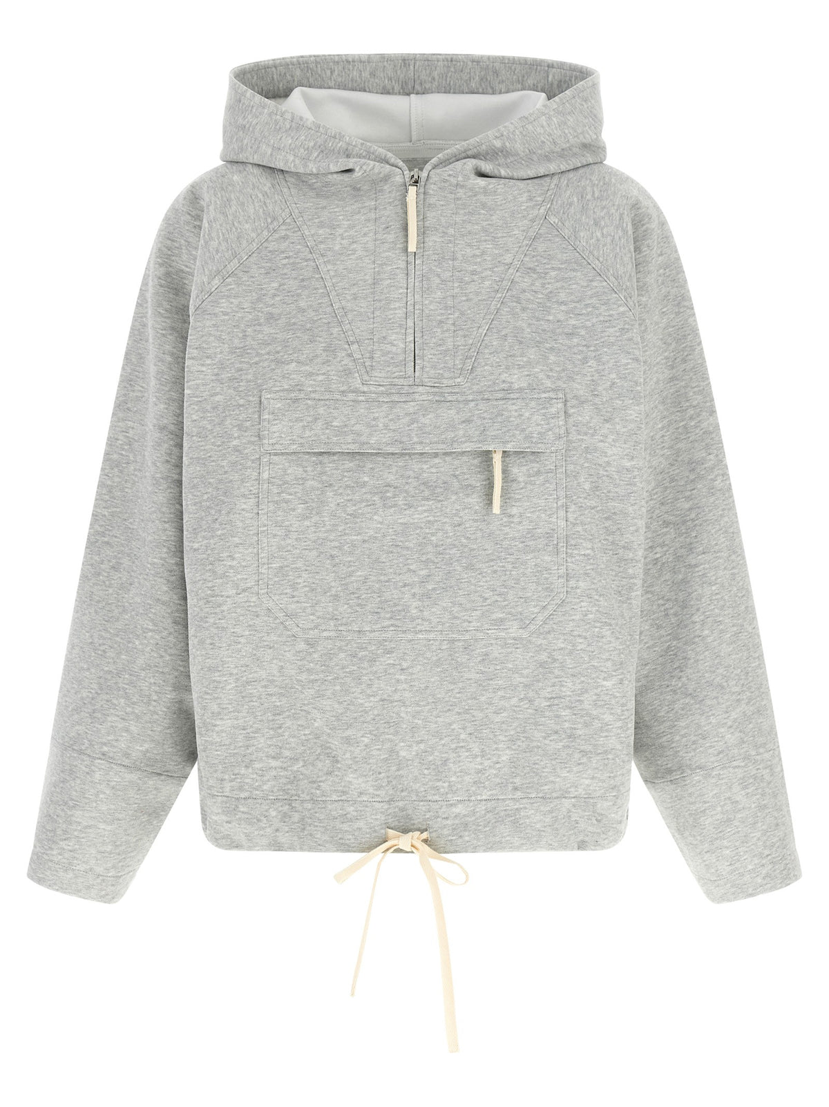 Grey scuba jersey hoodie
