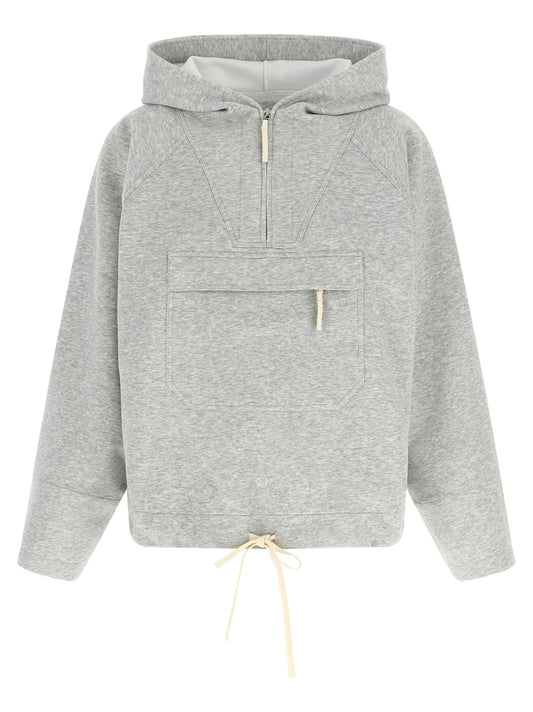 Grey scuba jersey hoodie