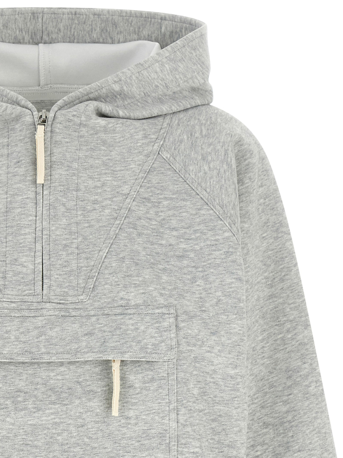 Grey scuba jersey hoodie
