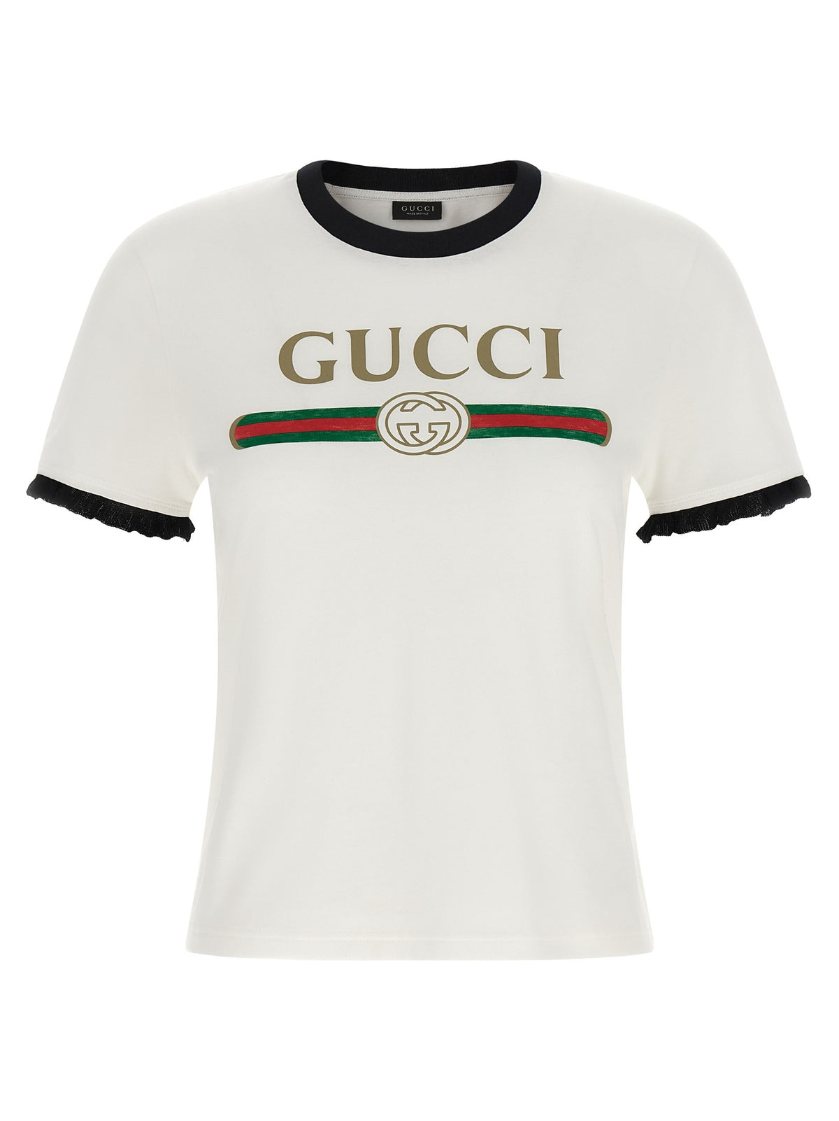 'Gucci Web' print T-shirt with 'Incrocio GG'