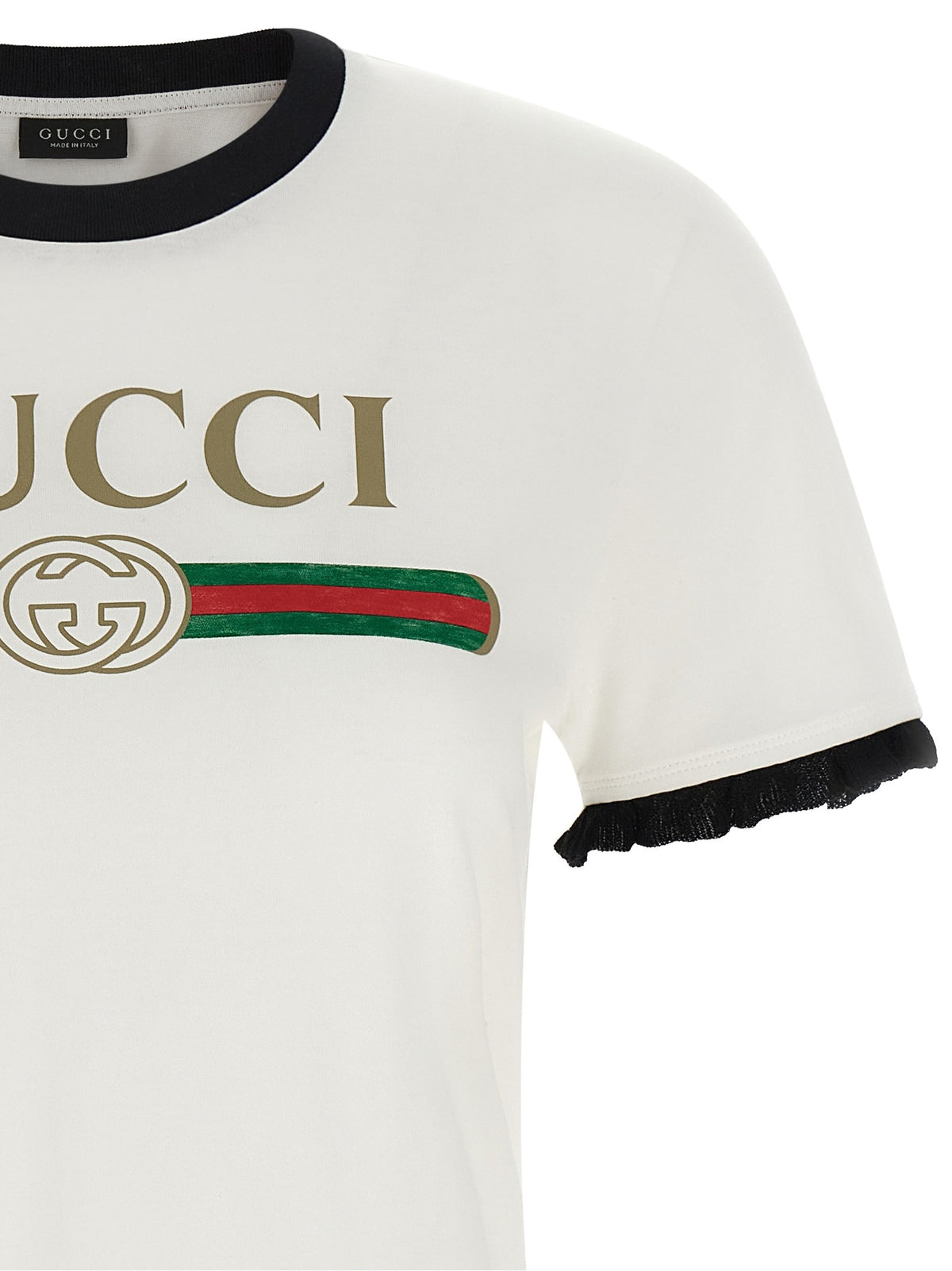 'Gucci Web' print T-shirt with 'Incrocio GG'
