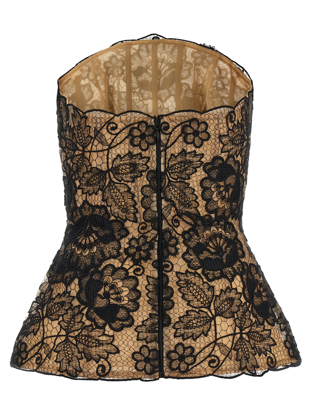 Guipure lace corset