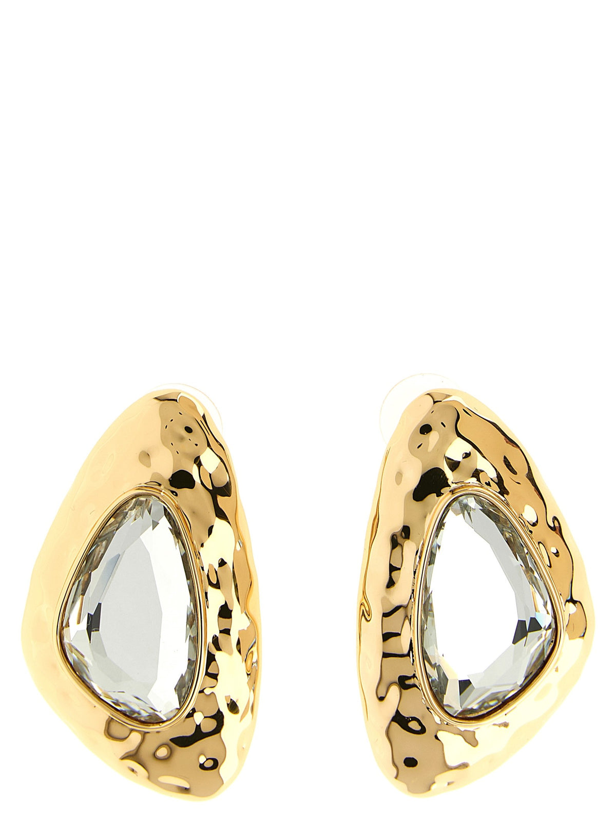 'Hammered Gold Crystal' earrings