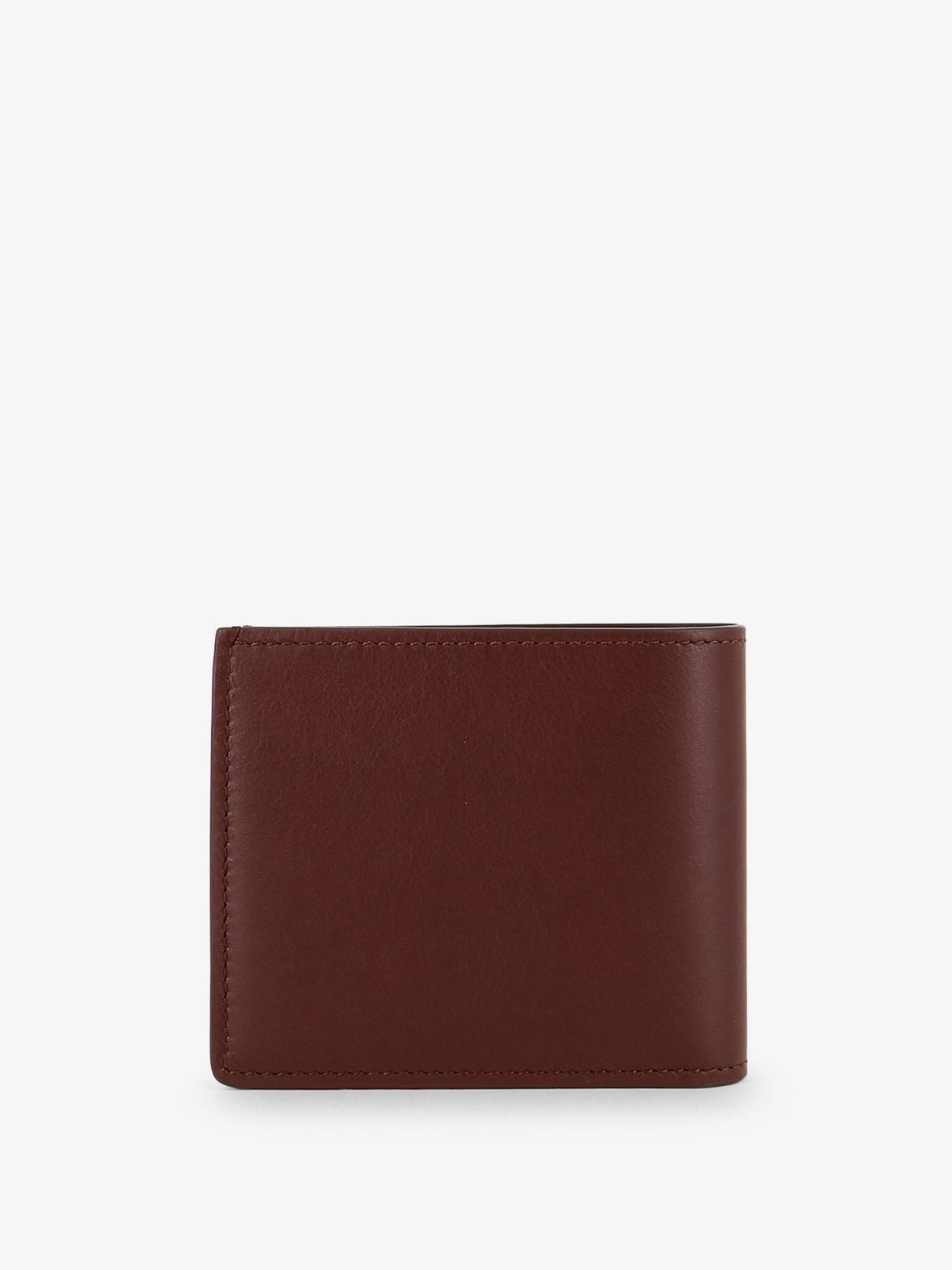 Hammered leather wallet with engraved logo