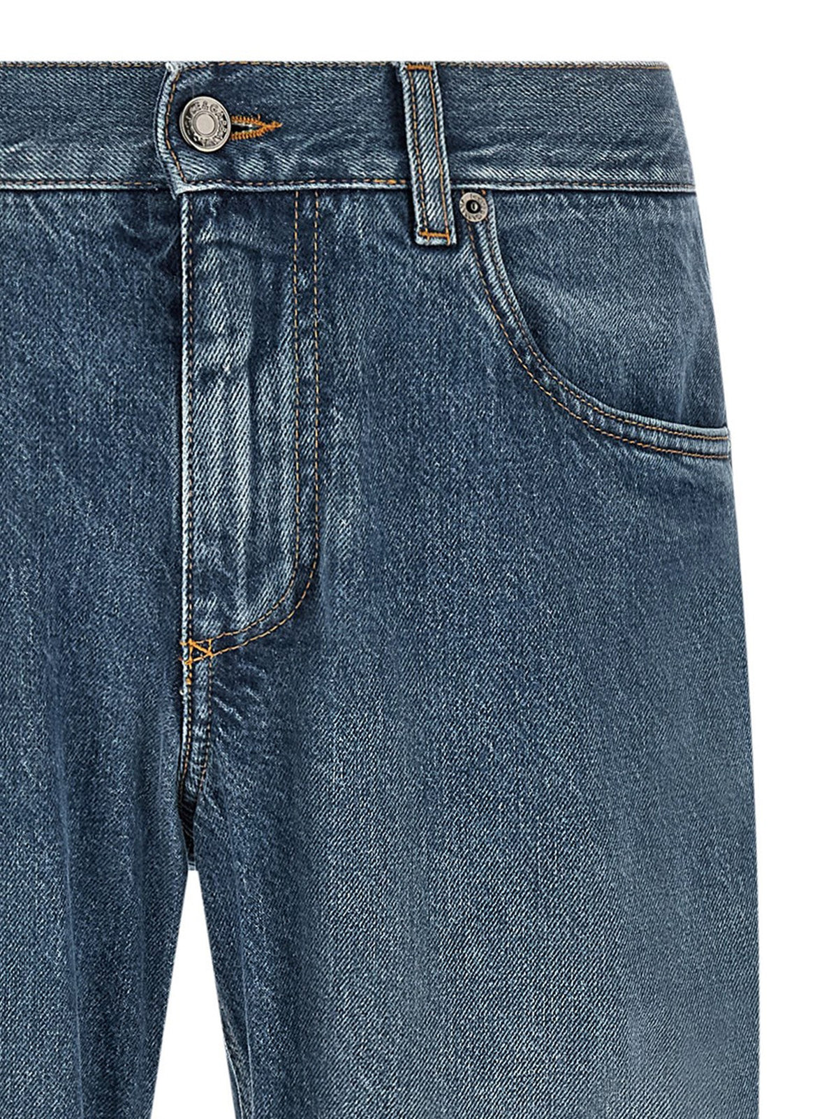 Heraldic embroidery jeans