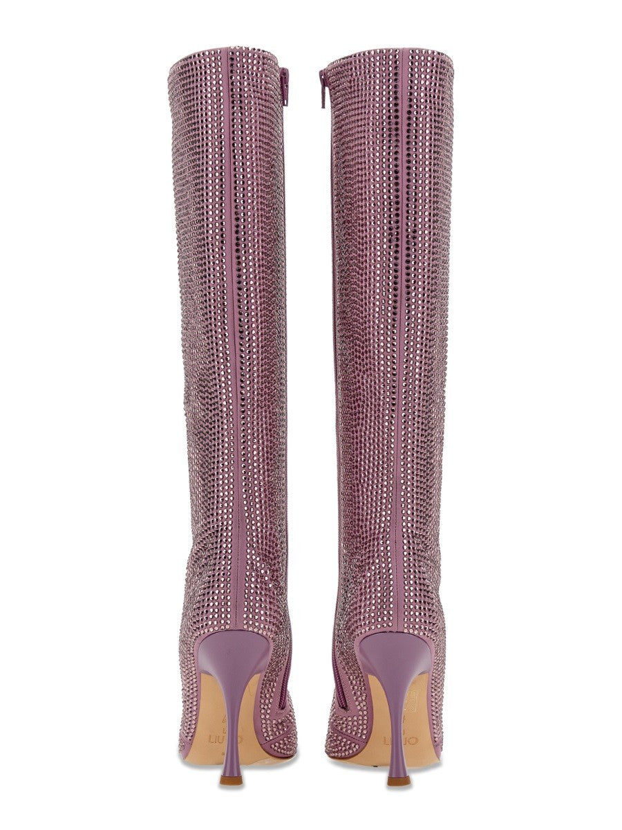 HIGH BOOT WITH RHINESTONES