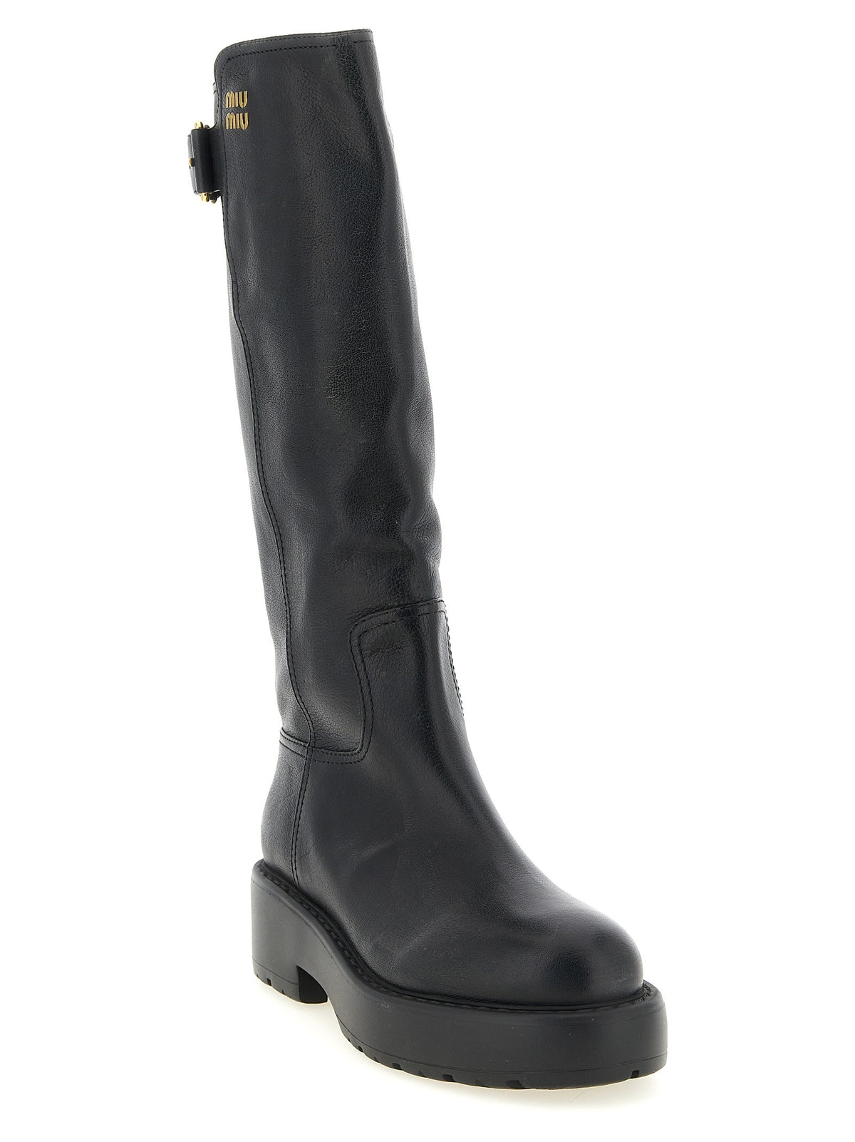 High boots with buckle